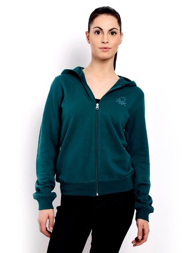 United Colors Of Benetton Women Light Wintersweat Green Sweatshirts